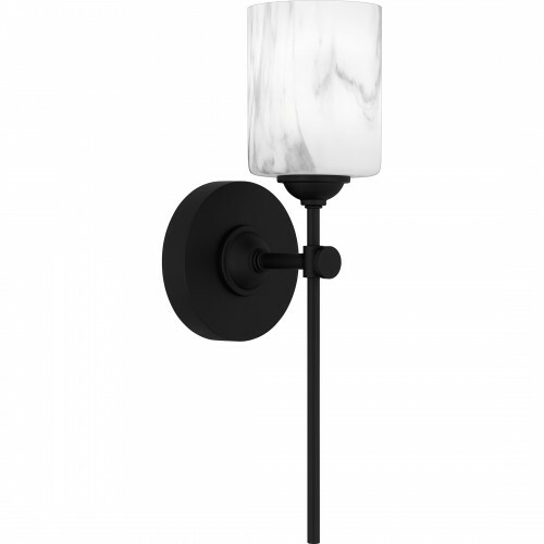 Aria Wall Sconce in Matte Black by Quoizel Lighting