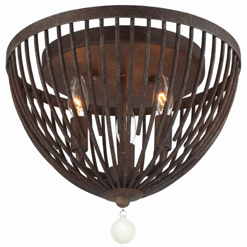 Crystorama Lighting Duval Forged Bronze Flushmount Light