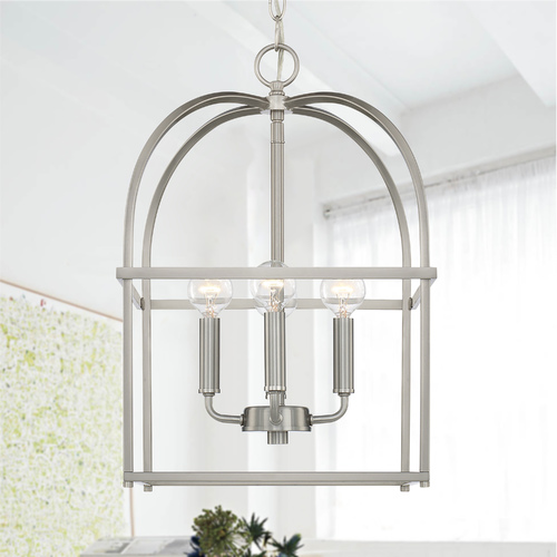 Aubrey 12.50-Inch Lantern in Brushed Nickel by HomePlace by Capital Lighting