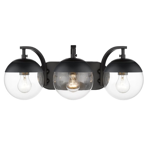 Dixon 21-Inch Black Bathroom Light by Golden Lighting