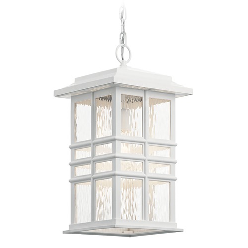 Kichler Lighting Beacon Square 18-Inch High Textured White Outdoor Hanging Light by Kichler Lighting 49833WH
