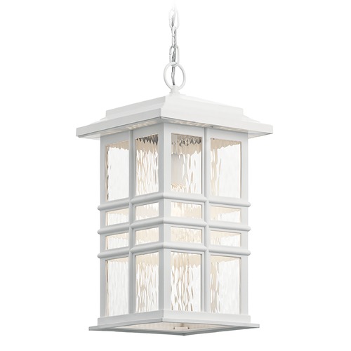 Beacon Square 18-Inch High Textured White Outdoor Hanging Light by Kichler Lighting