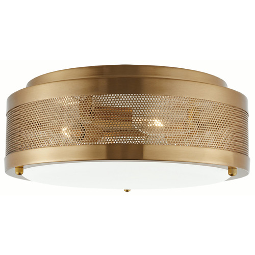 Visual Comfort Studio Collection Vander Satin Brass Flushmount Light