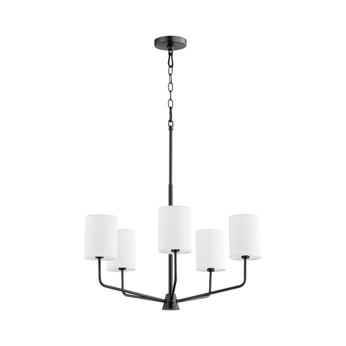 Quorum Lighting Harmony 5-Light Chandelier in Matte Black by Quorum Lighting 657-5-59