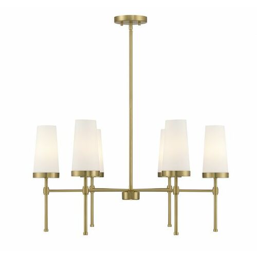 Savoy House Haynes 6-Light Chandelier in Warm Brass by Savoy House 1-2802-6-322