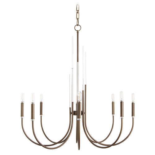 Summit Dark Brass Chandelier by Quorum Lighting