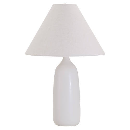 Scatchard Stoneware White Matte Table Lamp by House of Troy Lighting