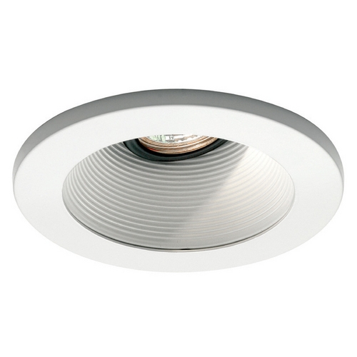 WAC Lighting 4-Inch Round White Baffle Recessed Trim by WAC Lighting HR-D411-WT&WT