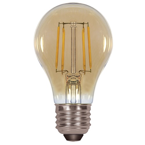 4.5W A19 LED Amber Medium Base 2000K 380 Lumens 120V Dimmable by Satco Lighting