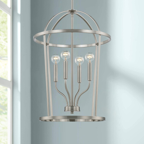HomePlace by Capital Lighting Greyson 16-Inch Brushed Nickel Pendant by HomePlace by Capital Lighting 528541BN
