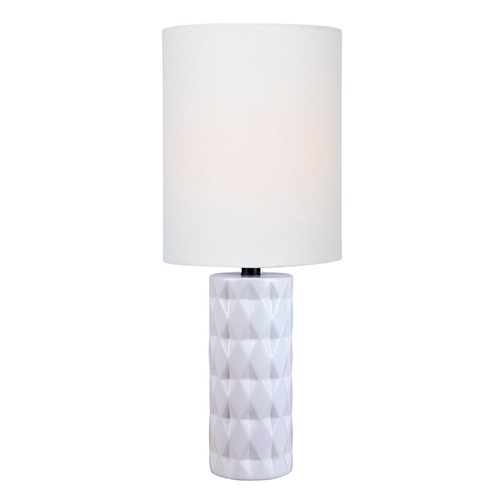 Delta White Table Lamp by Lite Source Lighting