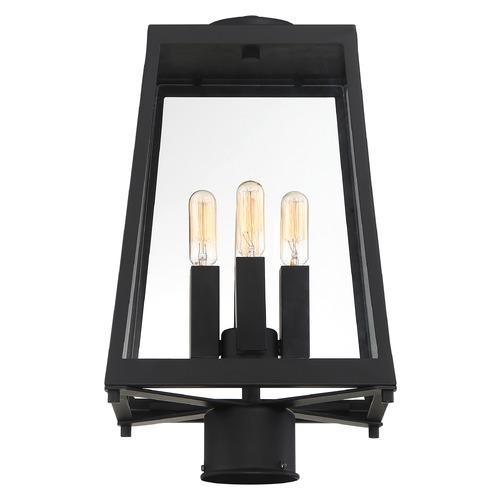 Halifax Matte Black Post Light by Nuvo Lighting