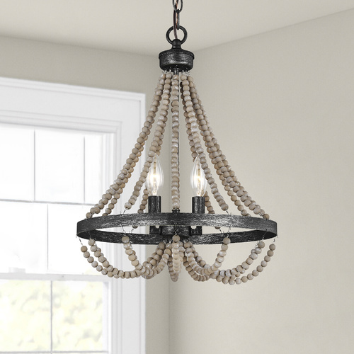 Oglesby 13-Inch Chandelier in Washed Pine by Generation Lighting
