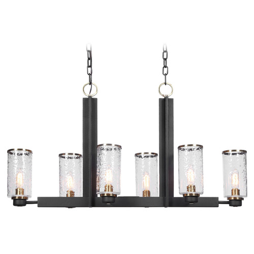 Kalizma Home Jarsdel Black & Antique Brass Island Light by Uttermost Lighting