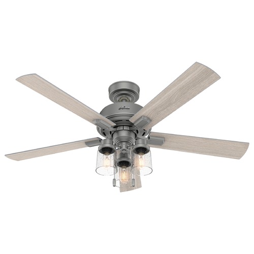 52-Inch Hartland Fan in Matte Silver by Hunter Fan Company