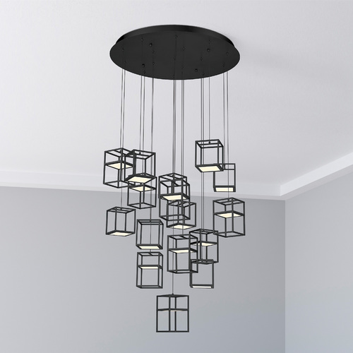 Eurofase Lighting Ferro Black LED Multi-Light Pendant by Eurofase Lighting 38259-023