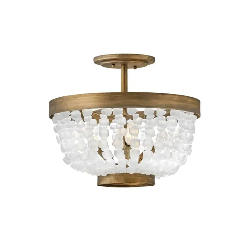 Dune Semi-Flush Mount in Burnished Gold by Fredrick Ramond