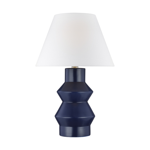 Visual Comfort Studio Collection Chapman & Meyers Abaco Indigo & Polished Nickel LED Table Lamp by Visual Comfort Studio CT1041INDPN1