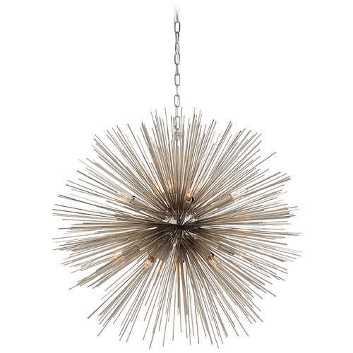 Visual Comfort Signature Collection Kelly Wearstler Strada Large Chandelier in Nickel by Visual Comfort Signature KW5072PN