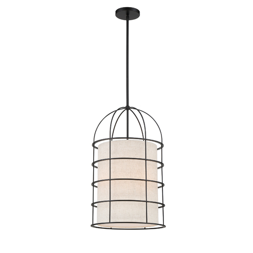 Gateway Park 14-Inch Wide Pendant in Coal by Minka Lavery