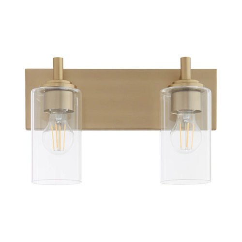 Fallstaff 2-Light Vanity Light in Aged Brass by Quorum Lighting