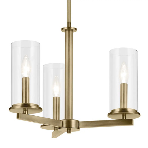 Crosby 18-Inch Natural Brass Chandelier by Kichler Lighting