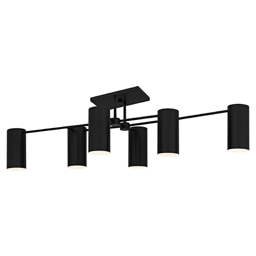 Quoizel Lighting Foreland Matte Black Semi-Flushmount Light