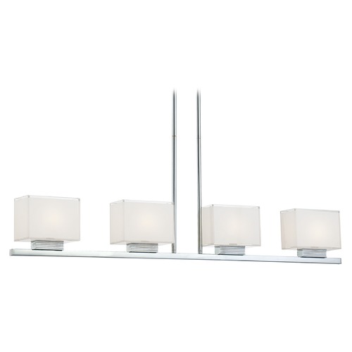 Cubism Linear Light in Chrome by George Kovacs