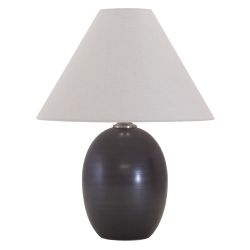 Scatchard Stoneware Black Matte Table Lamp by House of Troy Lighting