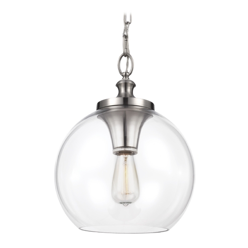 Visual Comfort Studio Collection Tabby Brushed Steel Pendant by Visual Comfort Studio P1307BS