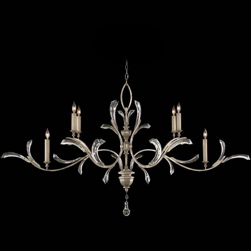 Fine Art Lamps Fine Art Lamps Beveled Arcs Silver Leaf Crystal Chandelier 700840ST