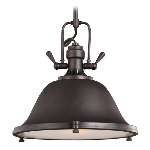 Generation Lighting Stone Street 13.25-Inch Pendant in Bronze by Generation Lighting 6514401-710