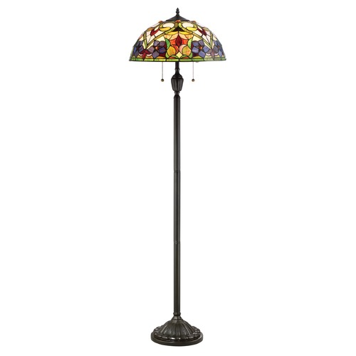 Quoizel Lighting Quoizel Lighting Violets Vintage Bronze Floor Lamp with Bowl / Dome Shade TFVT9362VB
