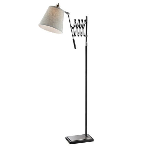 Lite Source Lighting Caprilla Brushed Nickel Black Swing Arm Lamp by Lite Source Lighting LS-83145