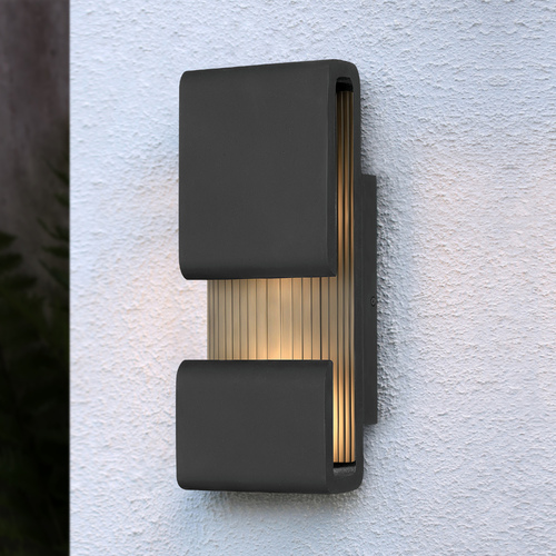 Contour 15-Inch Black LED Outdoor Wall Light by Hinkley Lighting