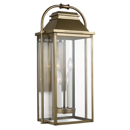 Wellsworth Painted Distressed Brass Outdoor Wall Light by Visual Comfort Studio