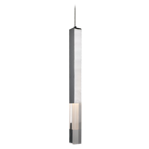 Modern Chrome LED Pendant with Frosted Interior Shade 3000K 177LM by Kuzco Lighting