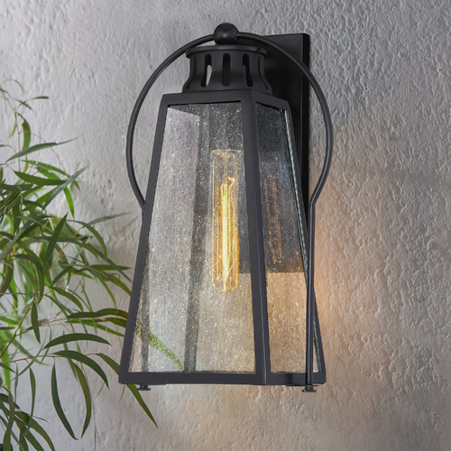Halder Bridge Matte Black Outdoor Wall Light by Minka Lavery