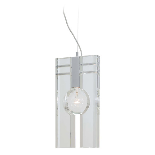 George Kovacs John Chrome Mini-Pendant Light with Rectangle Shade