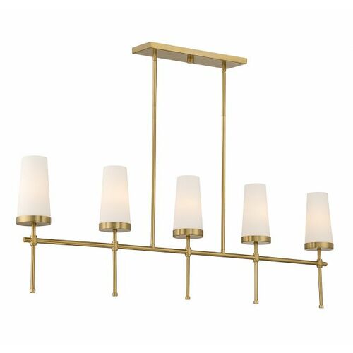 Savoy House Haynes 5-Light Linear Chandelier in Warm Brass by Savoy House 1-2803-5-322