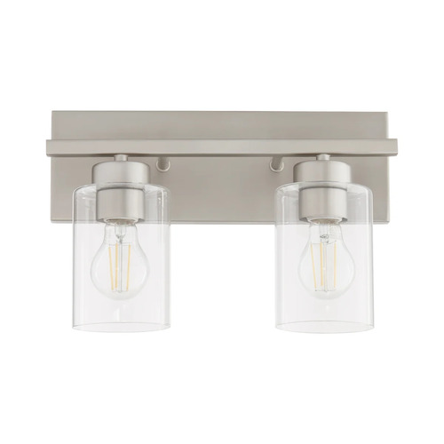 Quorum Lighting Carter 2-Light Bath Light in Satin Nickel by Quorum Lighting 5012-2-65