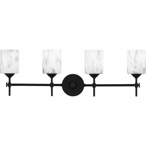 Aria 4-Light Bath Light in Matte Black by Quoizel Lighting