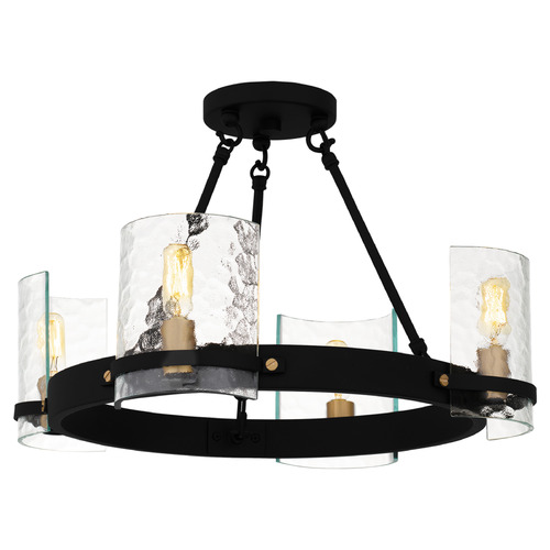 Quoizel Lighting Quoizel Lighting Gloucester Matte Black Semi-Flushmount Light GLC1720MBK