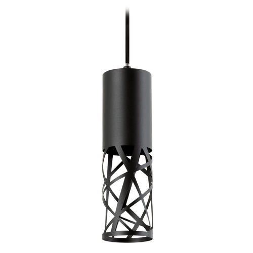 Afx Lighting Boon Black LED Mini-Pendant Light with Cylindrical Shade