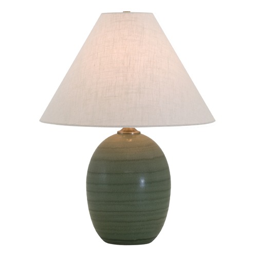 Scatchard Stoneware Green Matte Table Lamp by House of Troy Lighting
