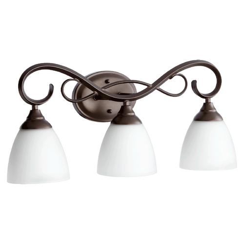 Quorum Lighting Powell Oiled Bronze Bathroom Light by Quorum Lighting 5108-3-86