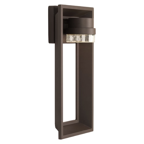 Seeded Glass LED Outdoor Wall Light in Bronze by Progress Lighting
