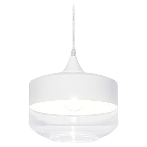 Robertson Blvd. 10-Inch High Pendant in White by Avenue Lighting