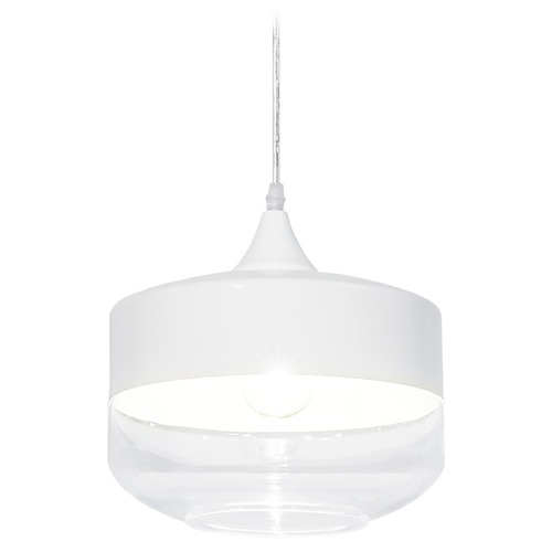 Avenue Lighting Robertson Blvd. 10-Inch High Pendant in White by Avenue Lighting HF9113-WHT