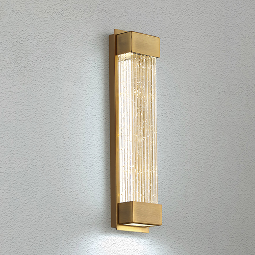 Tower 14-Inch LED Sconce in Aged Brass 3500K by Modern Forms